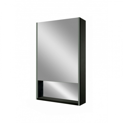 картинка Зеркало-шкаф Art&Max Foggia 60 AM-Fog-600-800-1D-L-DS-F-Nero левый черный от магазина Сантехстрой