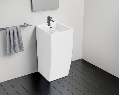 картинка Раковина напольная Azario COMELLA 42х48х83 Белый (AZ-314) от магазина Сантехстрой