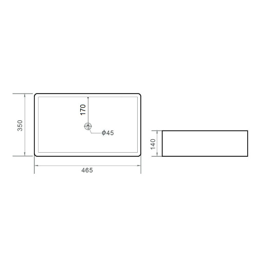 картинка Раковина Orange B02-460mb накладная, матовый черный от магазина Сантехстрой