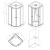 картинка W94C-401-090MT X-Joy кабина душевая  90x90, 1/4 круга,  профиль мат.хром, стекло прозрачное от магазина Сантехстрой
