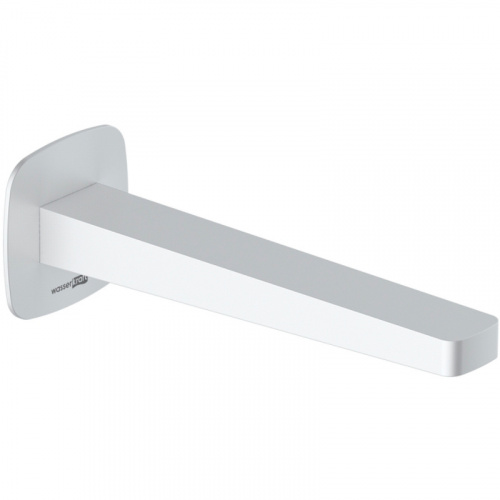 фото излив для смесителя wasserkraft saale a316 белый матовый