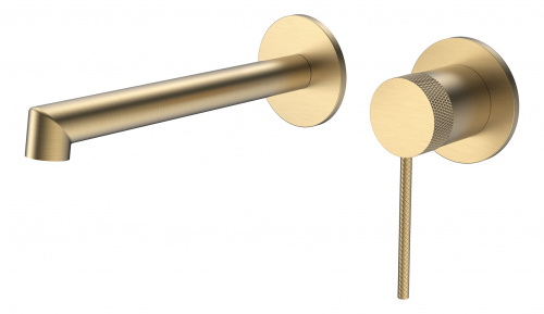 картинка Смеситель для раковины Rim VBFW-2RM1BG встраиваемый однорычажный, брашированное золото от магазина Сантехстрой