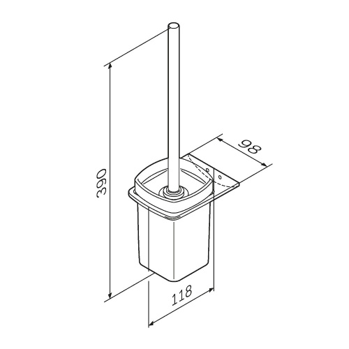 картинка A50A33422 Inspire V2.0, Стойка с туалетной щеткой, черный, шт от магазина Сантехстрой