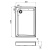 картинка W90T-404-12080W Gem Square 120x80 поддон с сифоном от магазина Сантехстрой