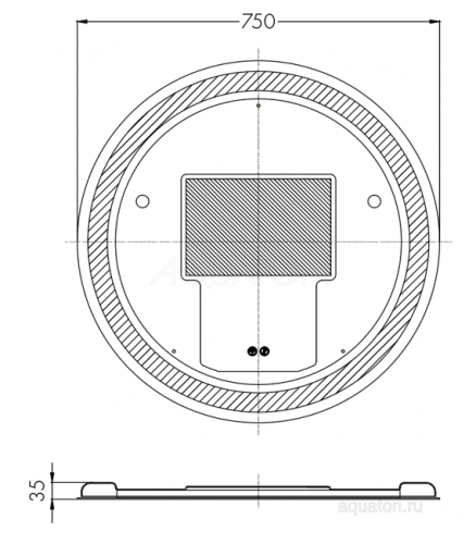 картинка Зеркало AQUATON Анелло 85x85 c подсветкой, белое (1A260802AK010) от магазина Сантехстрой