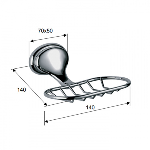 картинка Daniel Revival Acc.B. Мыльница для душа, сетка, настенная, бронза от магазина Сантехстрой