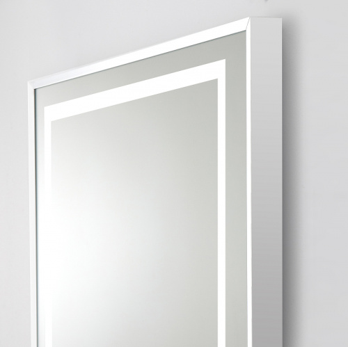 картинка Зеркало BelBagno Kraft 50 SPC-KRAFT-500-800-LED-TCH-WARM с подсветкой Сатин с сенсорным выключателем и подогревом от магазина Сантехстрой