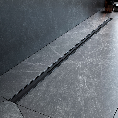 картинка W01SC-S11-100-05BM MasterFlow Трап для душа линейный универс затвор Slim line 100см цвет черн мат от магазина Сантехстрой