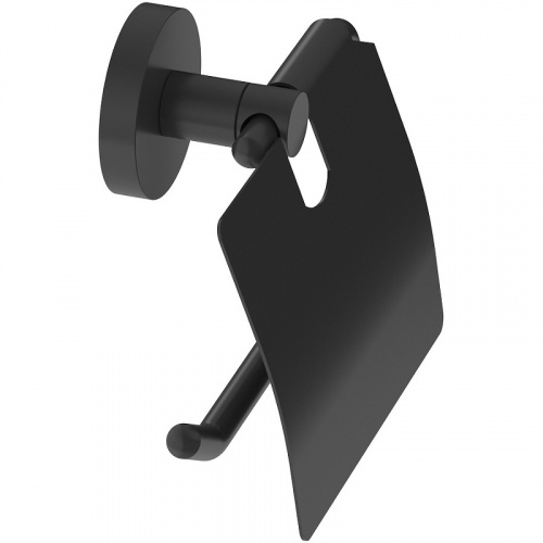 картинка Держатель туалетной бумаги Cezares Relax RELAX-PH-NOP с крышкой Черный матовый от магазина Сантехстрой