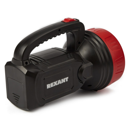 картинка Фонарь рабочий поисковый с основным и боковыми светом 6 Вт + 10 Вт,  220 В,  встроенный аккумулятор,  5 ч автономной работы REXANT от магазина Сантехстрой
