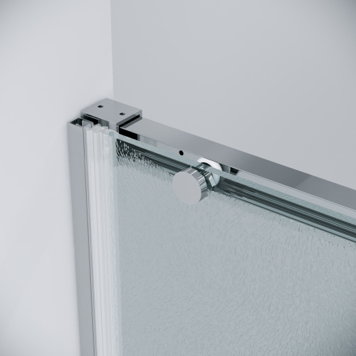 картинка Дверь в нишу Grossman Galaxy 100.K33.01.120.10.02 (120х195) хром,стекло шиншилла,раздвижная, 1 место от магазина Сантехстрой