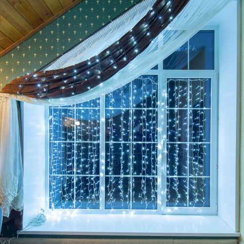 картинка Гирлянда Твинкл Лайт 6 м,  темно-зеленый ПВХ,  40 LED,  цвет белый от магазина Сантехстрой