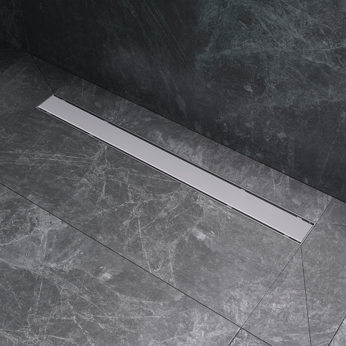 картинка W02SC-U11-080-04SB PrimeFlow Трап для душа линейный универс затвор Tile 80см цвет сталь мат от магазина Сантехстрой