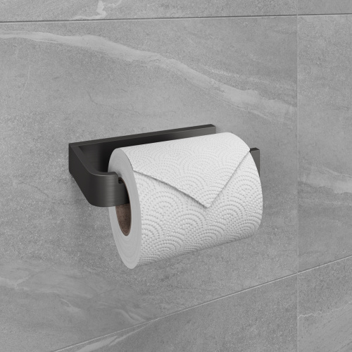 картинка Держатель для туалетной бумаги  Lemark SMOOTH LINE открытый, графит (9726009) от магазина Сантехстрой