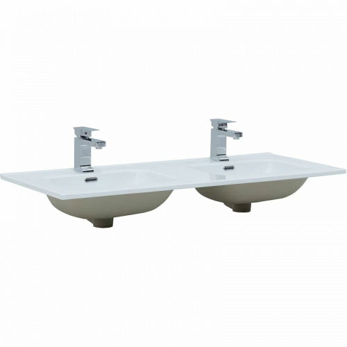 картинка Раковина Aquanet Flat 120 812-120D 254367 двойная Белая от магазина Сантехстрой