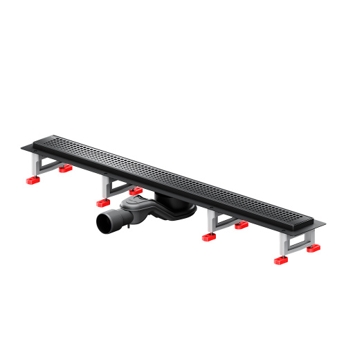 картинка W01SC-P11-080-01BM MasterFlow Трап для душа линейный универс затвор Cut Gradient 80см цвет черн мат от магазина Сантехстрой