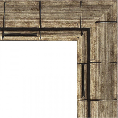 картинка Зеркало Evoform Exclusive 153х63 BY 1186 с фацетом в багетной раме - Серебряный бамбук 73 мм от магазина Сантехстрой