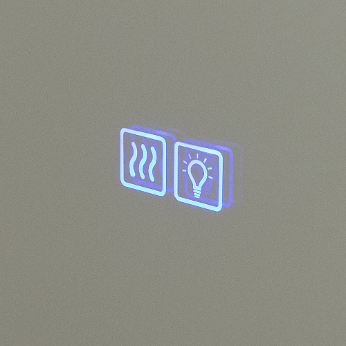 картинка Зеркало Cezares Interni 80 CZR-SPC-INT-800-900-LED-TCH-WARM-TIT с подсветкой Tитан с сенсорным выключателем и подогревом от магазина Сантехстрой