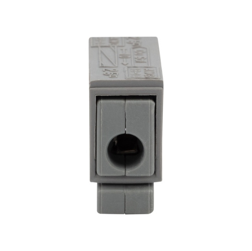 картинка Строительно-монтажная клемма СМК 224-101 для светильника на 1 проводник (0,2-2,5)/(0,14-2,5) мм²,  серая (100 шт. /уп. ) REXANT от магазина Сантехстрой