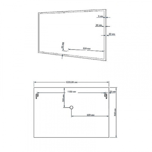картинка Зеркало Art&Max am-mon-1200-800-ds-f Хром от магазина Сантехстрой
