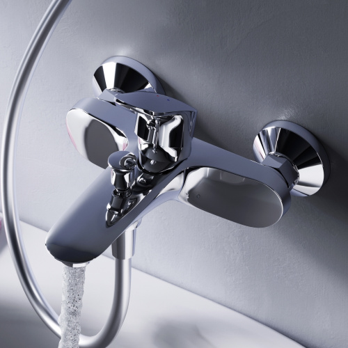 фото f8010016 like смеситель для ванны и душа, излив 199 мм, хром, шт