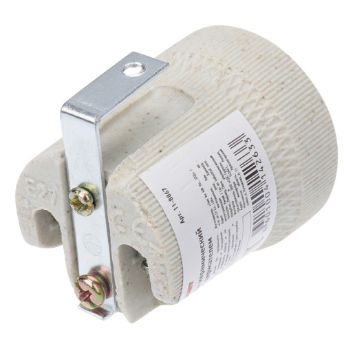 картинка Патрон керамический E27 с держателем REXANT от магазина Сантехстрой