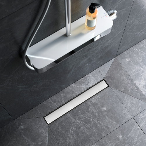 картинка W01SC-U11-050-04SB MasterFlow Трап для душа линейный универс затвор Tile 50см цвет сталь мат от магазина Сантехстрой