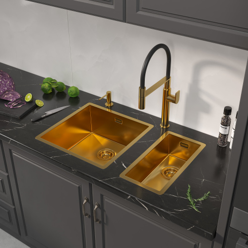 картинка Кухонная мойка Reflexion Como RX2044GD брашированное золото от магазина Сантехстрой