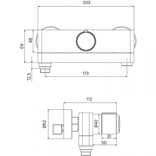 фото смеситель iddis для ванны с управлением push control черный матовый slide (sliblbti02wa)