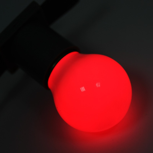 картинка Лампа шар e27 5 LED Ø45мм - красная от магазина Сантехстрой