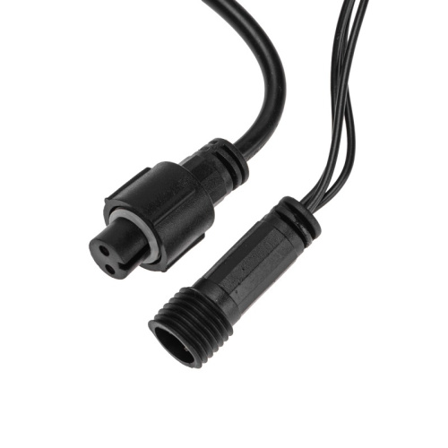 картинка Гирлянда светодиодная Занавес (Дождь),  2х0,8м,  160 LED ТЕПЛЫЙ БЕЛЫЙ,  черный ПВХ,  IP65, постоянное свечение,  230В,  соединяется (нужен шнур питания 303-500) от магазина Сантехстрой