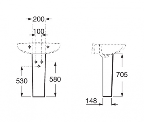 картинка Пьедестал для раковины Roca Access (Z.RU93.0.761.1) от магазина Сантехстрой