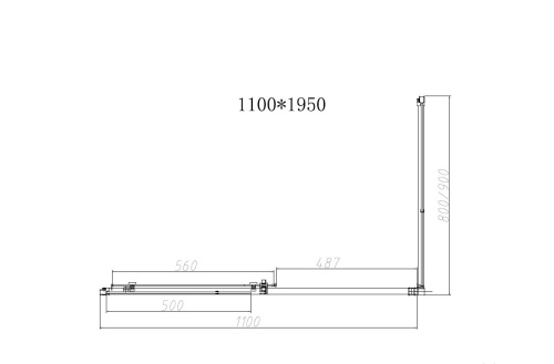 картинка Душевой уголок Slim-N VSR-4SN8011CGB, 1100*800, черный, стекло тонированное от магазина Сантехстрой