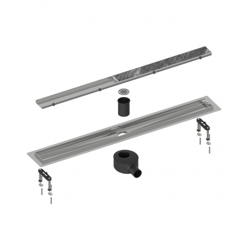 картинка Душевой лоток TIMO Drain System 800 с двусторонней панелью "plate" под плитку, Сатин (DS230208/01) от магазина Сантехстрой