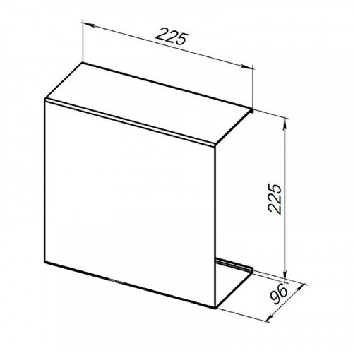 картинка Металлическая полка Aquanet Магнум 22.5 302223 Черная матовая от магазина Сантехстрой