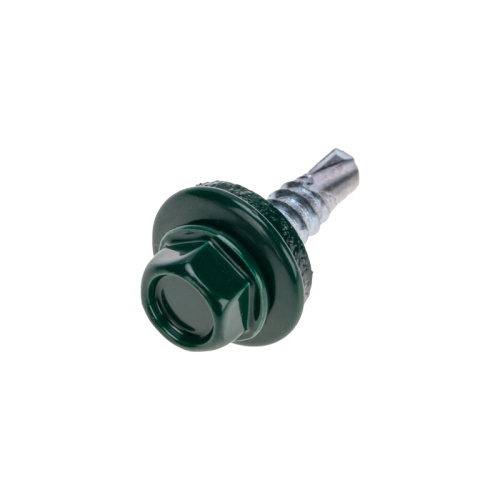 картинка Саморез кровельный 4,8х19, окрашенный RAL 6005, короб (250 шт/уп) KRANZ от магазина Сантехстрой