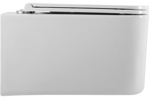 картинка Подвесной безободковый унитаз Art&Max LATINA с сиденьем в комплекте AM215CHR/SC от магазина Сантехстрой