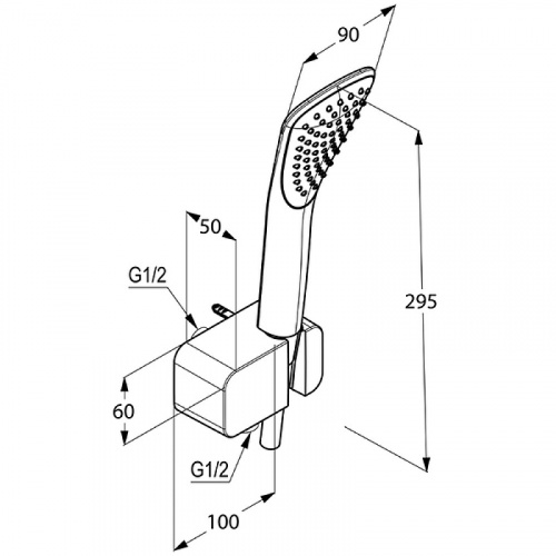 картинка Душевой гарнитур для ванны KLUDI FIZZ хром ()6767005-00) от магазина Сантехстрой