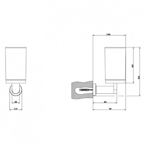 картинка 38809-031 стакан настенный от магазина Сантехстрой