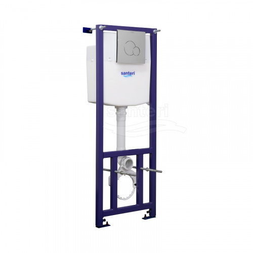 картинка Пэк: Santeri Альфа комфорт подвесной унитаз с сиденьем + инсталляция + панель смыва от магазина Сантехстрой
