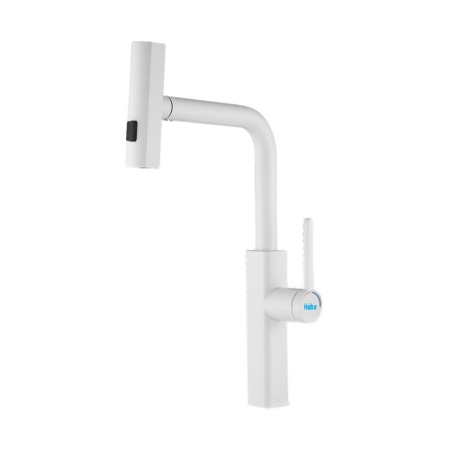 картинка Смеситель для кухни Haiba с мультифункциональным изливом, белый (HB73824-8) от магазина Сантехстрой