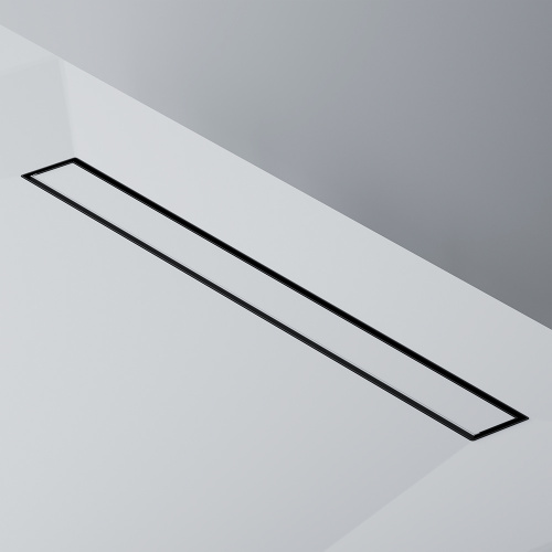 картинка W01SC-U11-070-04BM MasterFlow Трап для душа линейный универс затвор Tile 70см цвет черн мат от магазина Сантехстрой