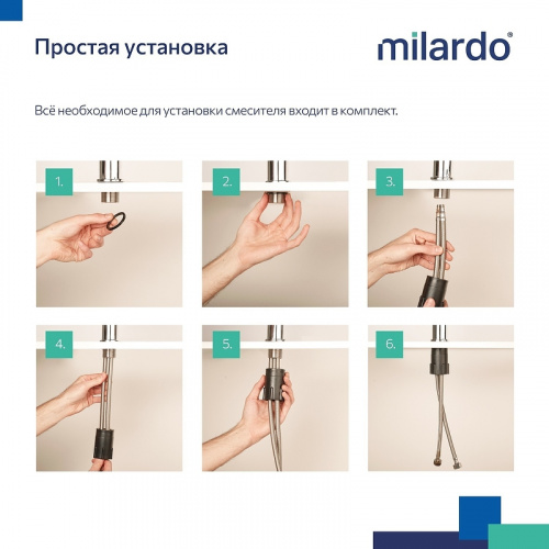 картинка Смеситель для кухни Milardo Meal (M01BNJ0M05) от магазина Сантехстрой