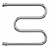 картинка Полотенцесушитель водяной Terminus, нержавеющая сталь, М-образный, 50см от магазина Сантехстрой