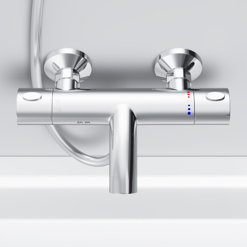 фото f7550064_ххх sense, смеситель д/ванны/душа с термостатом, хром, шт