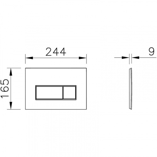 картинка Смывная клавиша VitrA Root Square белый 740-2300 от магазина Сантехстрой