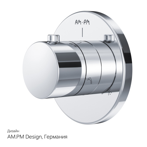 картинка F0800100 Переключатель на три положения, монтируемый в стену, хром, шт. от магазина Сантехстрой