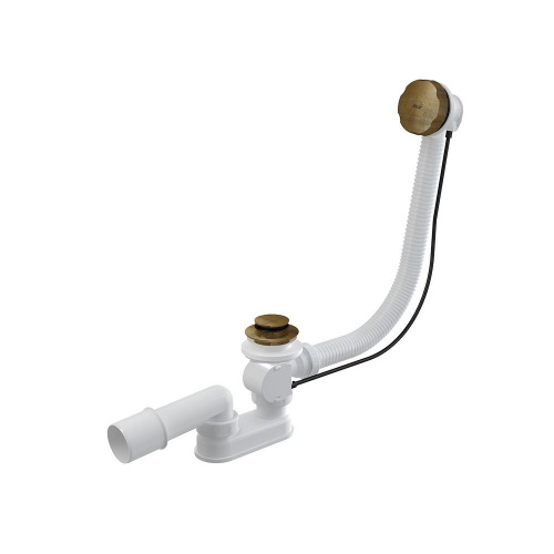 картинка Слив-перелив Alcadrain для ванны, автомат, золото (A55GOLD-80-RU-01) от магазина Сантехстрой