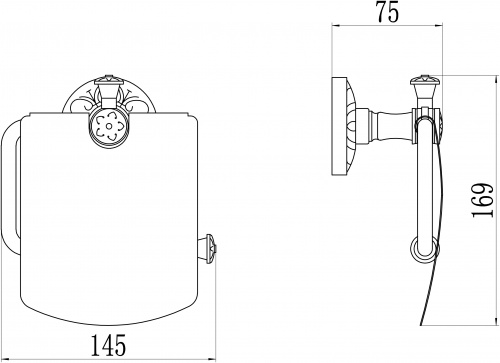 картинка Держатель для туалетной бумаги с крышкой Savol 58с (S-005851C) от магазина Сантехстрой