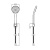 картинка D0208000BL Comfort душевой набор: лейка 1f, шланг, держатель, черный от магазина Сантехстрой